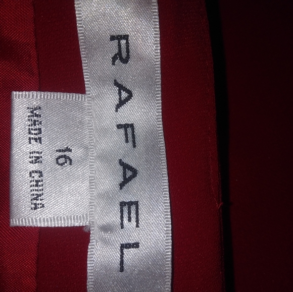 Rafael 16 Smart Red Pencil Straight Skirt Plus - Picture 6 of 6